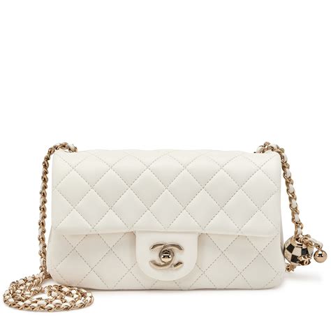 chanel mini white pearl bag|chanel bag new collection.